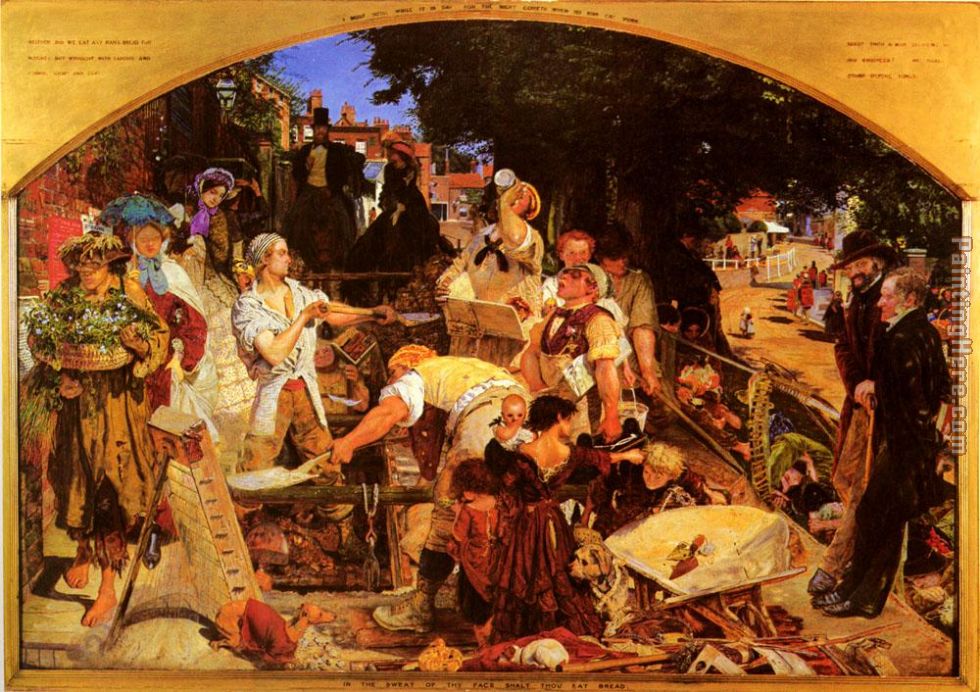 Work painting - Ford Madox Brown Work art painting